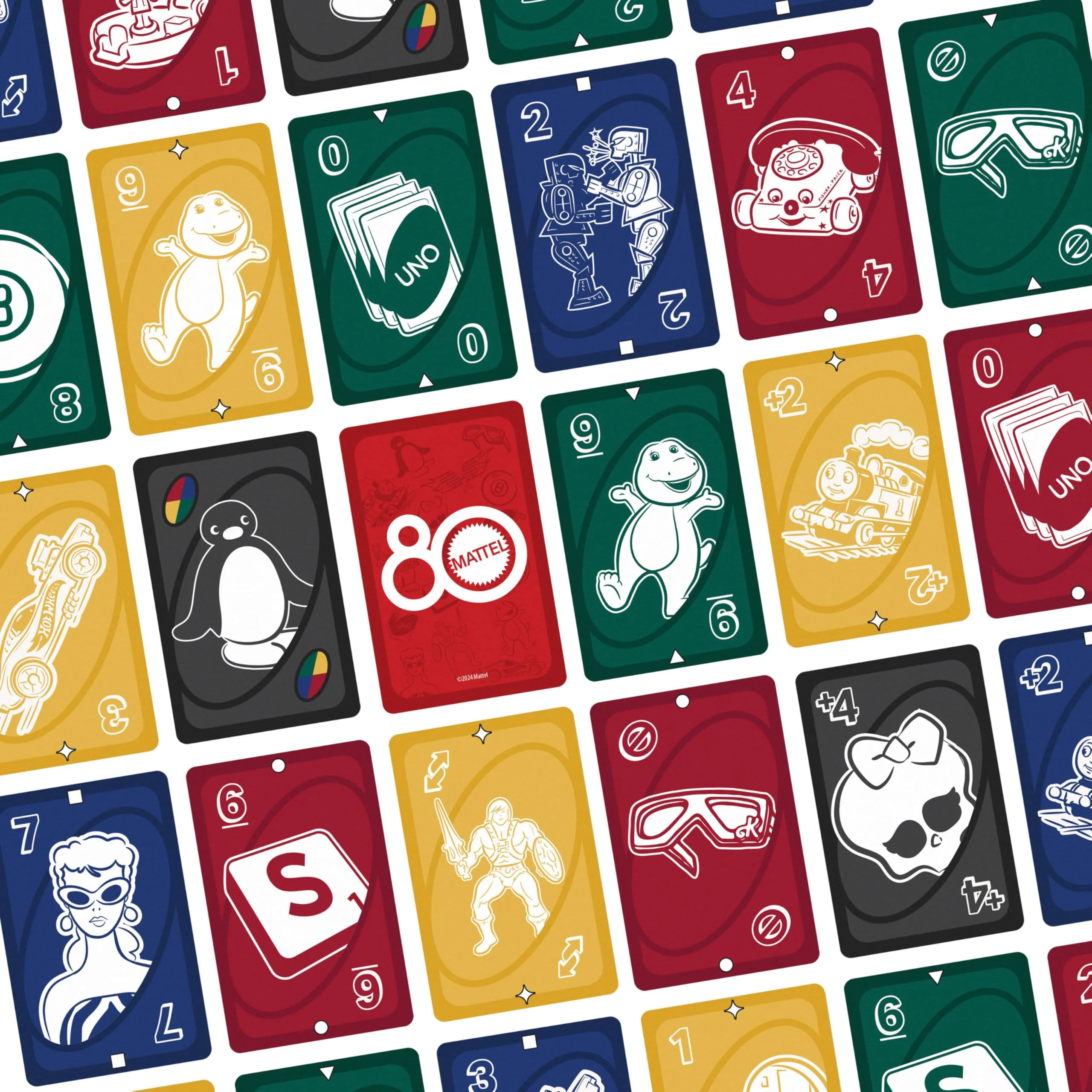 Mattel Games UNO Mattel 80th Ruby Red Card Game for Kids, Adults & Family Nights, Game Nights, Travel, Camping & Parties. - Image 4