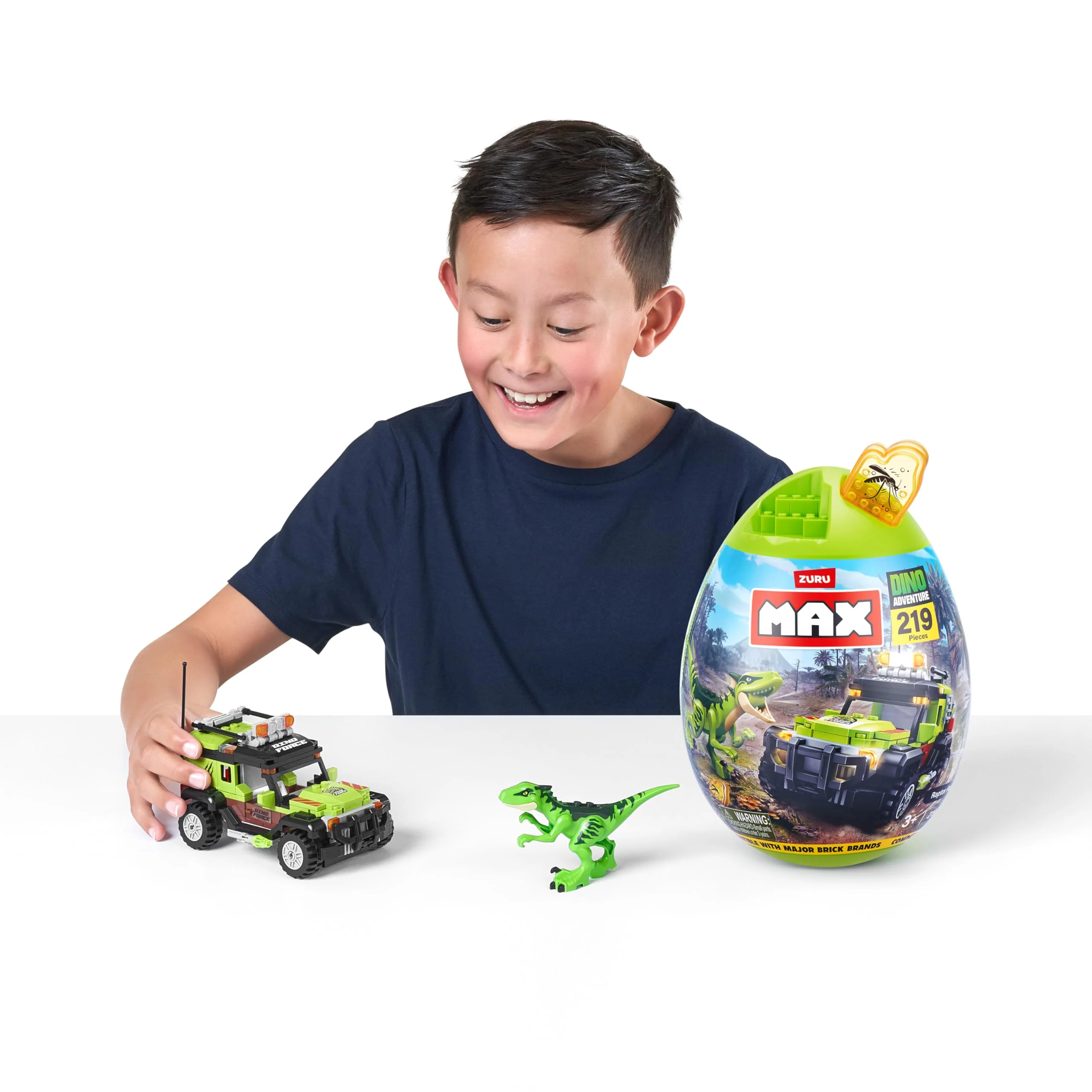 Max Build More 219 Pc Dino Escape Series 1 Brick Set for Kids 3+ Create Dino Vehicles and More UNbox, Discover, Build - Image 6