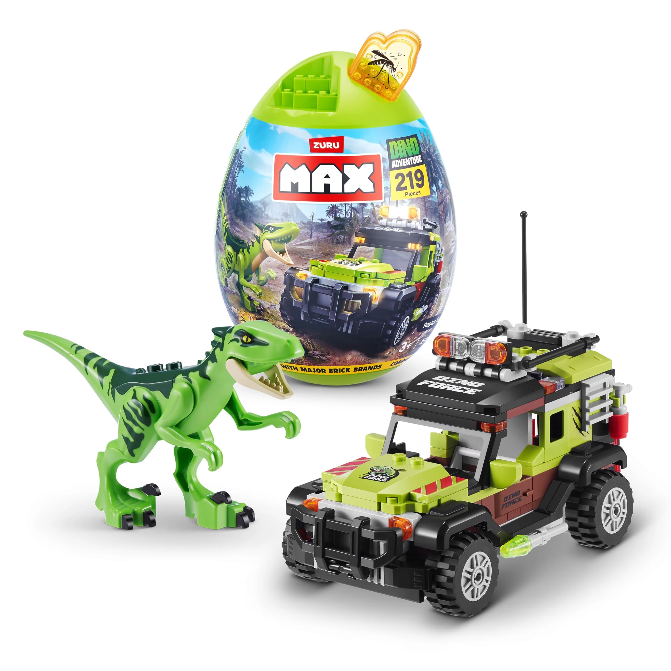 Max Build More 219 Pc Dino Escape Series 1 Brick Set for Kids 3+ Create Dino Vehicles and More UNbox, Discover, Build - Image 7