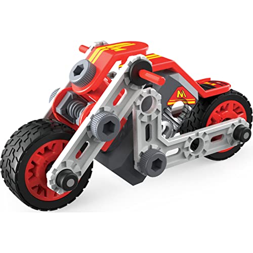 MECCANO - MES PREMIÈRES CONSTRUCTIONS MECCANO JUNIOR - Voiture de course, Moto, Hélicoptère ou Bulldozer - Image 5