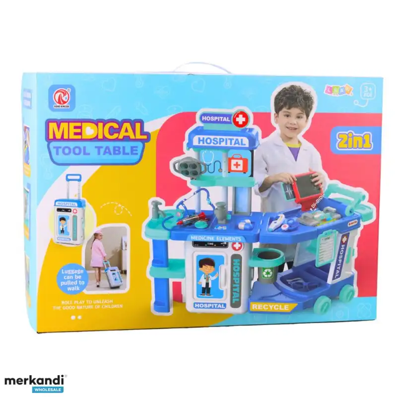 Medical Tool Table And Trolley Playset 2 in 1