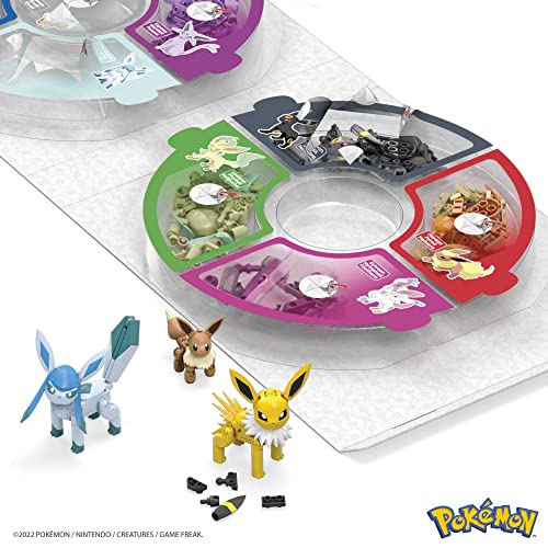 MEGA Pokemon Action Figure Building Toys for Kids, Every Eevee Evolution with 470 Pieces, 9 Poseable Characters, Gift Idea - Image 4
