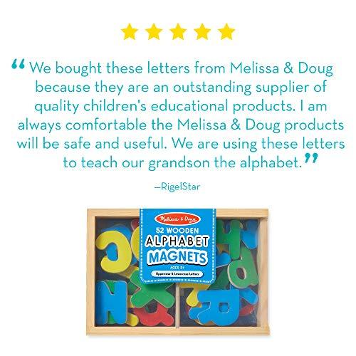 Melissa & Doug 52 Wooden Alphabet Magnets in a Box - Image 4