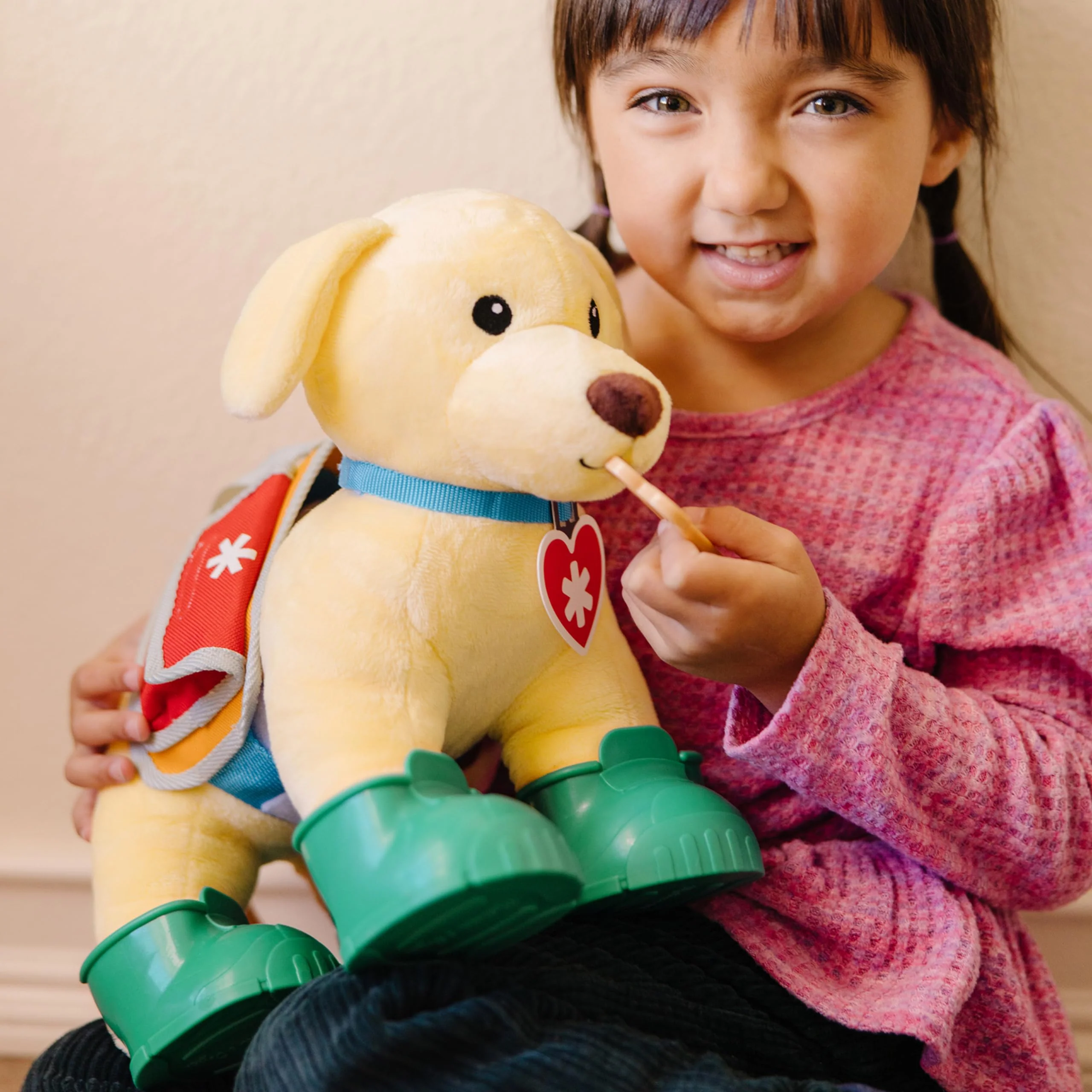 Melissa & Doug Let’s Explore™ Ranger Dog Plush with Search and Rescue Gear Search and Rescue Dog Stuffed Animal for Kids Ages 3+ - Image 10