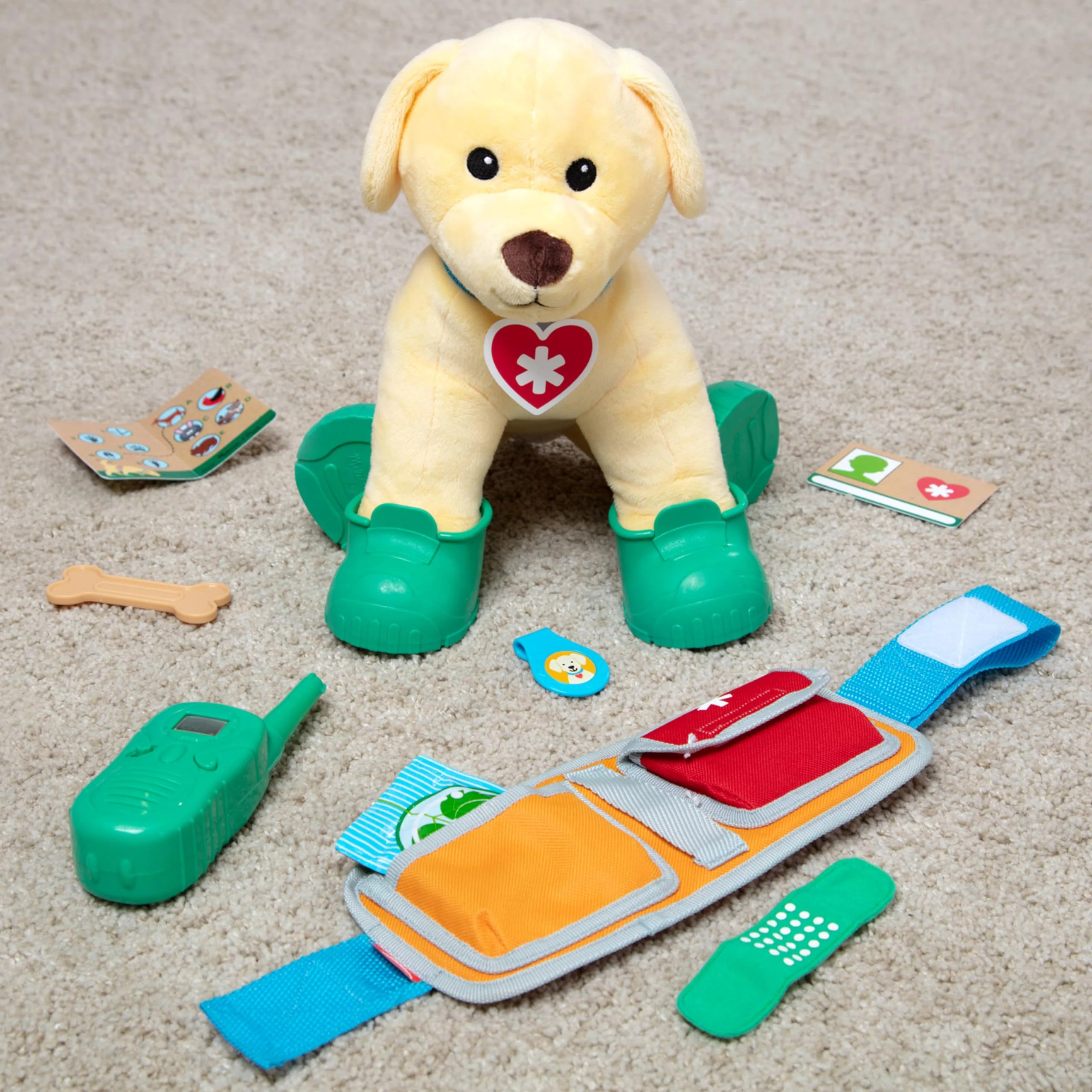 Melissa & Doug Let’s Explore™ Ranger Dog Plush with Search and Rescue Gear Search and Rescue Dog Stuffed Animal for Kids Ages 3+ - Image 3