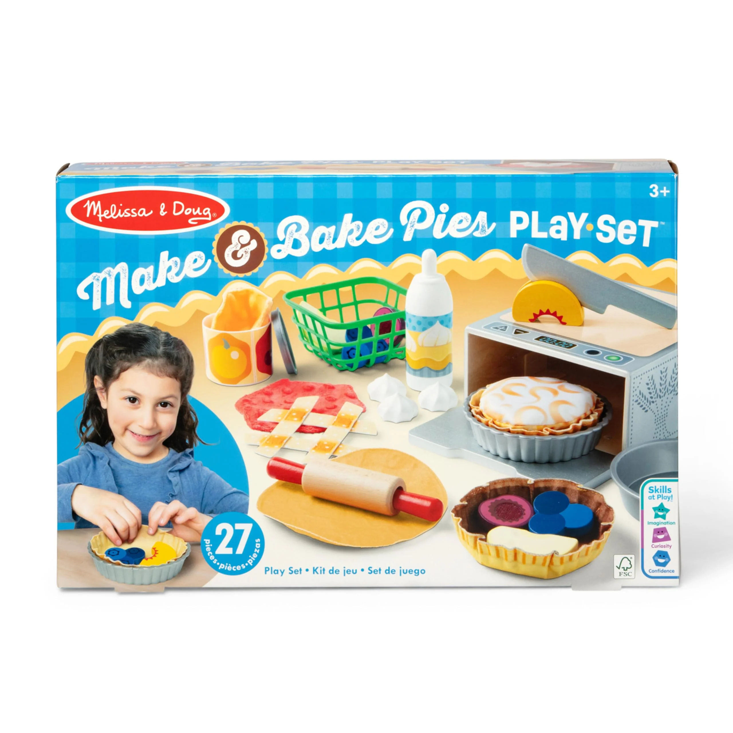 Melissa & Doug Make and Bake Pies Pretend Play Food Set and Wooden Oven with Squishy Dough for Ages 3+ - FSC Certified - Image 6