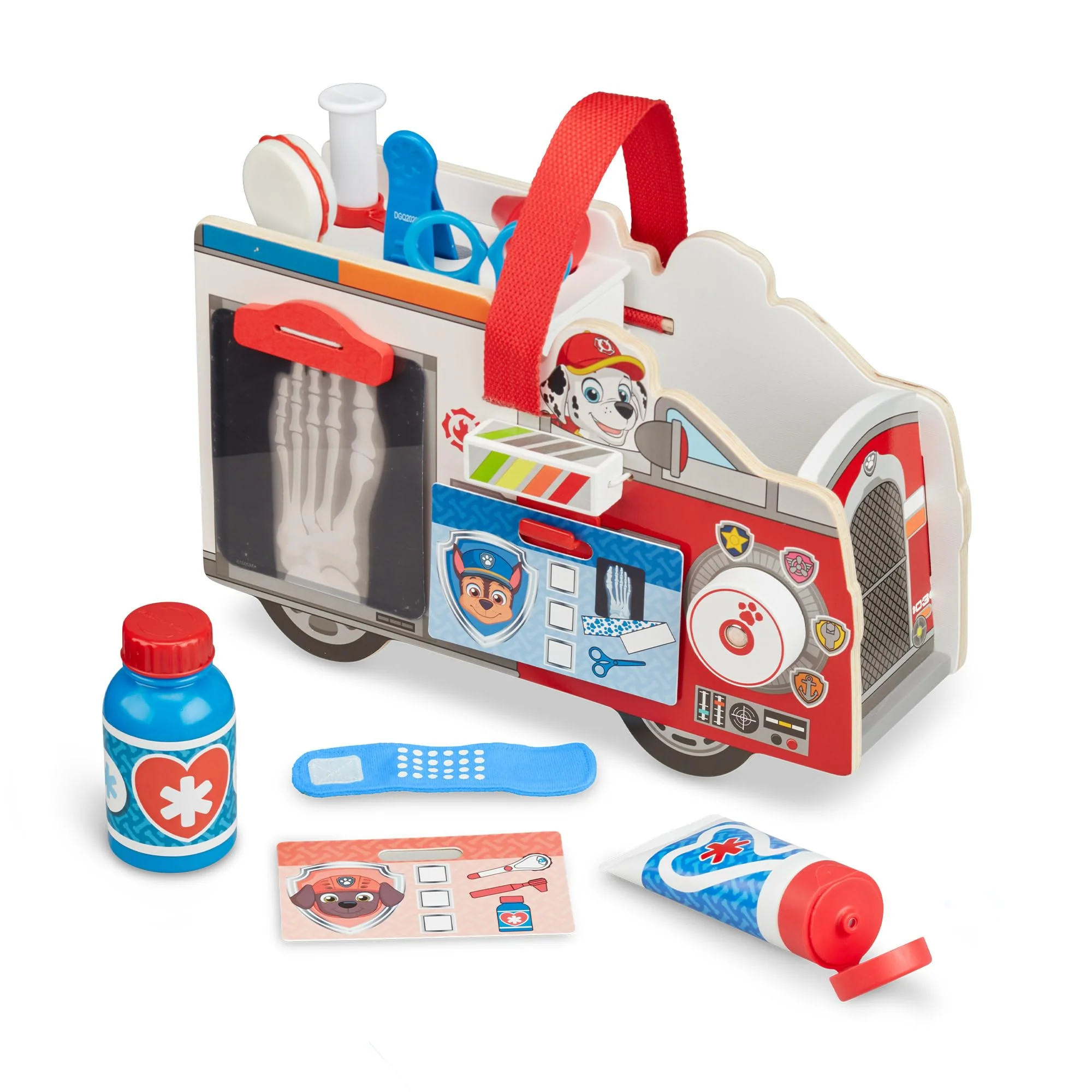 Melissa & Doug PAW Patrol Marshall's Wooden Rescue EMT Caddy (14 Pieces) - Image 8