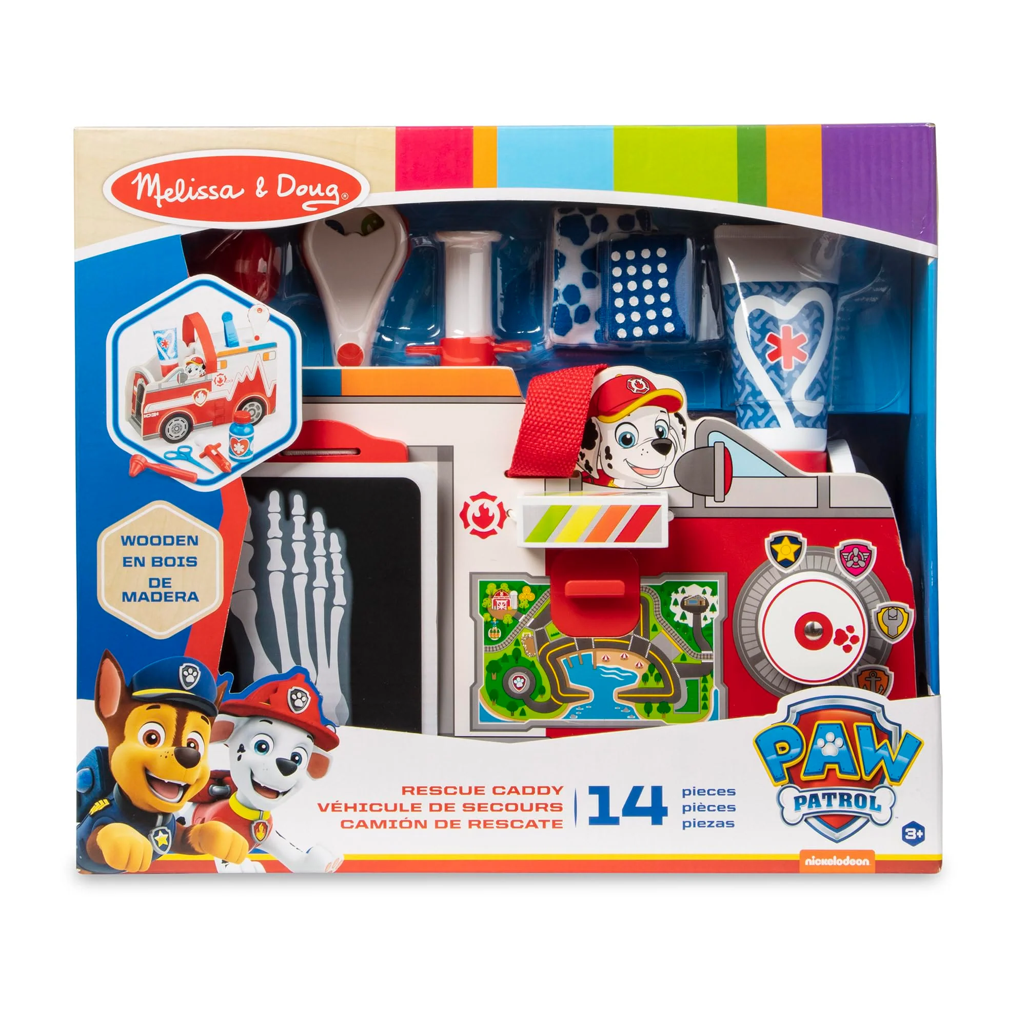 Melissa & Doug PAW Patrol Marshall's Wooden Rescue EMT Caddy (14 Pieces) - Image 9