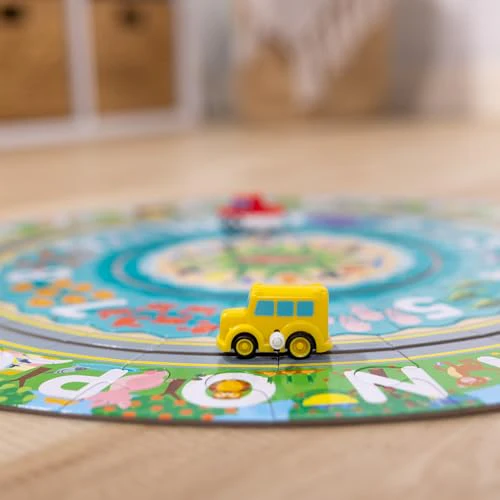 Melissa & Doug Round The Shore Tracks Cardboard Jigsaw Floor Puzzle and Wind-Up Vehicles – 48 Pieces, for Boys and Girls 4+ - FSC-Certified - Image 6