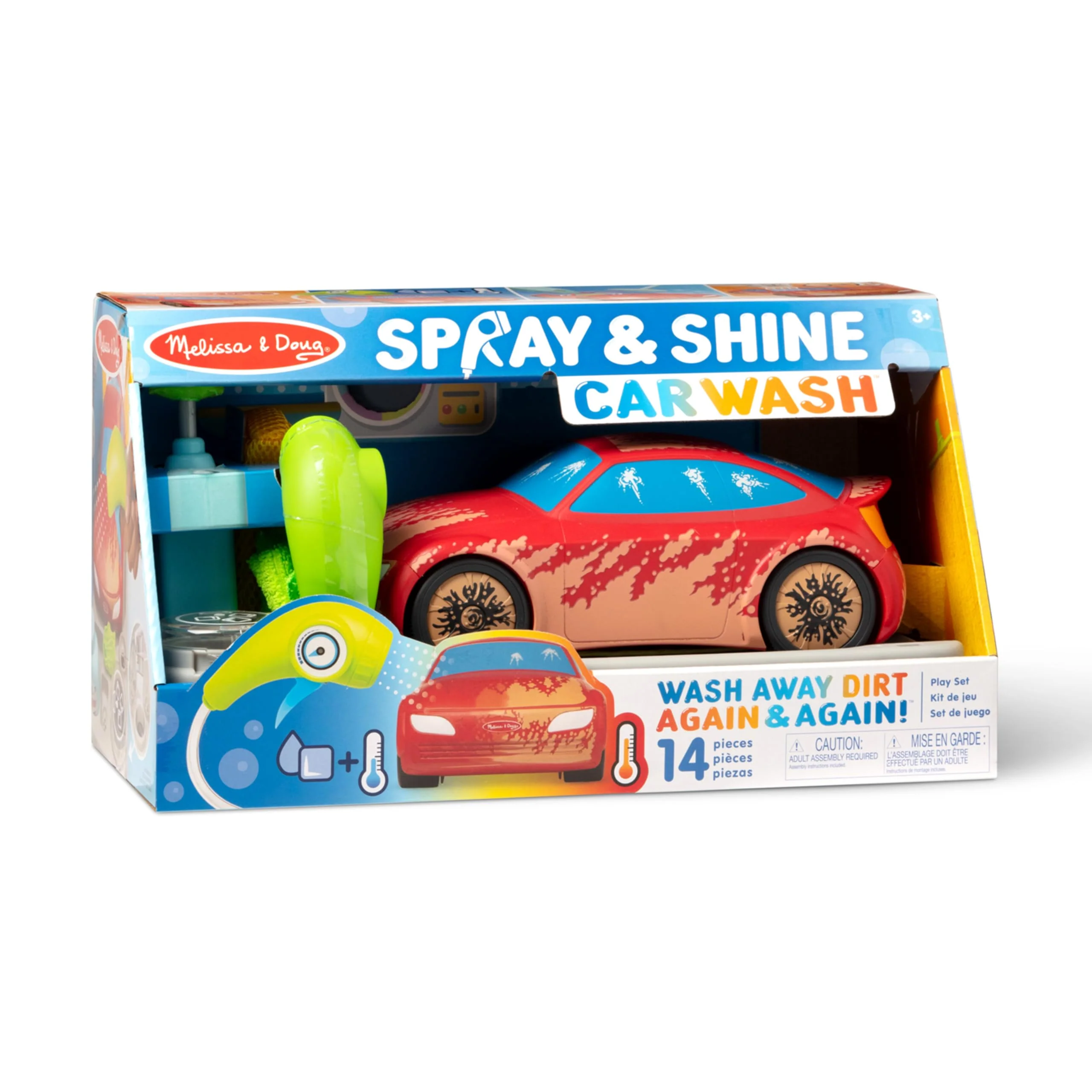 Melissa & Doug Spray & Shine Car Wash Color-Changing Water Toy Play Set Boys and Girls 3+ - Image 6