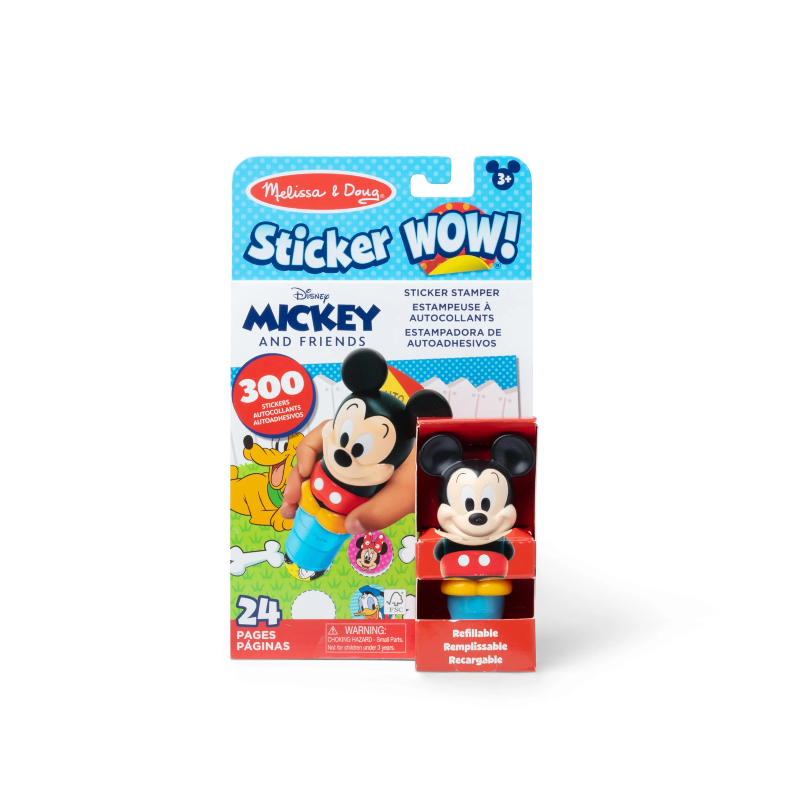 Melissa & Doug Sticker Wow!™ 24-Page Activity Pad and Sticker Stamper, 300 Stickers, Arts and Crafts Fidget Toy Collectible Character – Disney Mickey Mouse - for Kids Ages 3+ - FSC Certified - Image 2