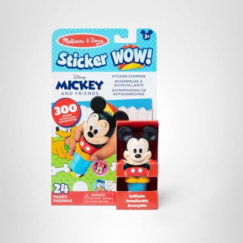 Melissa & Doug Sticker Wow!™ 24-Page Activity Pad and Sticker Stamper, 300 Stickers, Arts and Crafts Fidget Toy Collectible Character – Disney Mickey Mouse - for Kids Ages 3+ - FSC Certified - Image 3