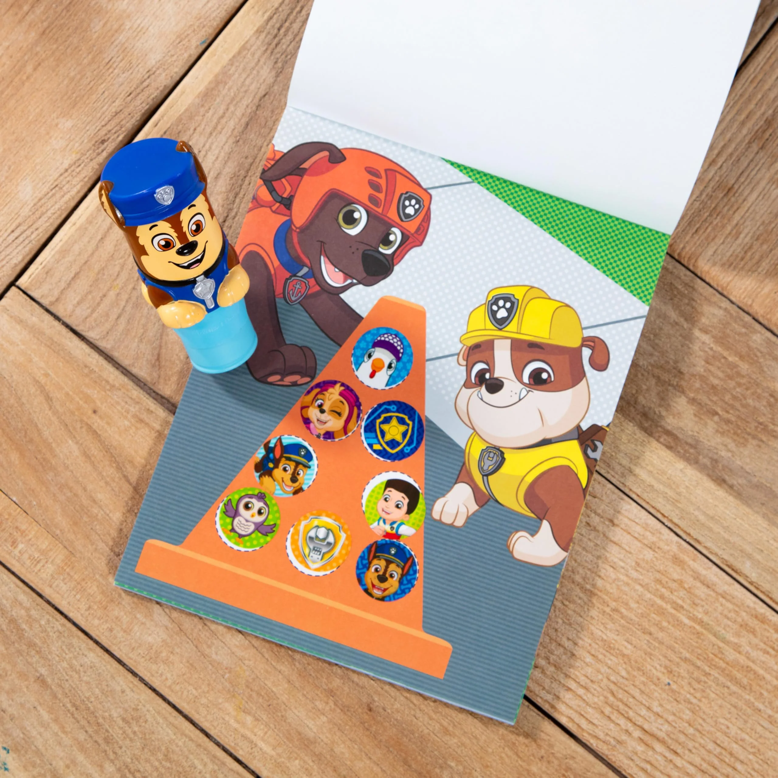 Melissa & Doug Sticker Wow!β’ 24-Page Activity Pad and Sticker Stamper, 300 Stickers, Arts and Crafts Fidget Toy Collectible Character β PAW Patrol Chase - FSC Certified - Image 2