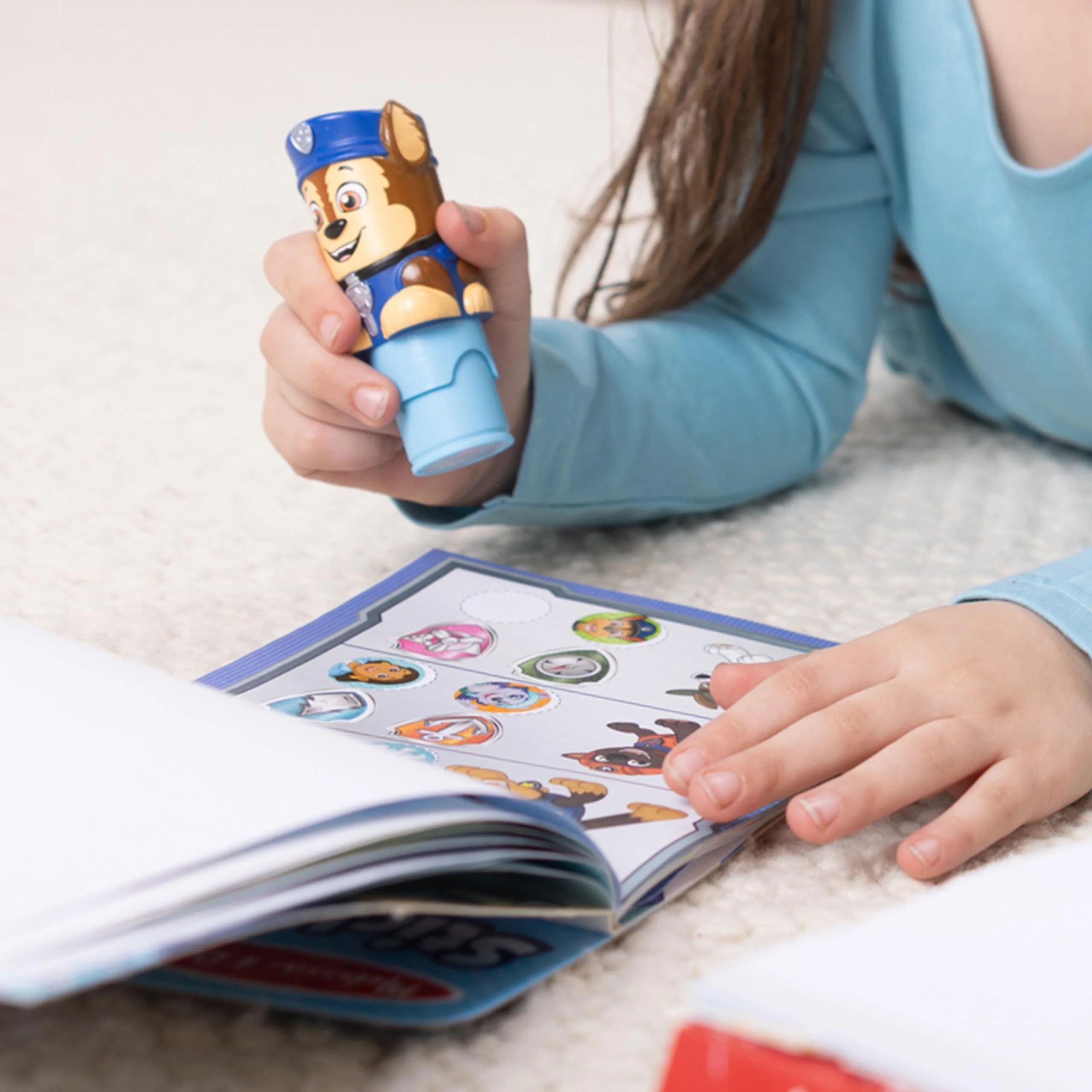Melissa & Doug Sticker Wow!β’ 24-Page Activity Pad and Sticker Stamper, 300 Stickers, Arts and Crafts Fidget Toy Collectible Character β PAW Patrol Chase - FSC Certified - Image 4