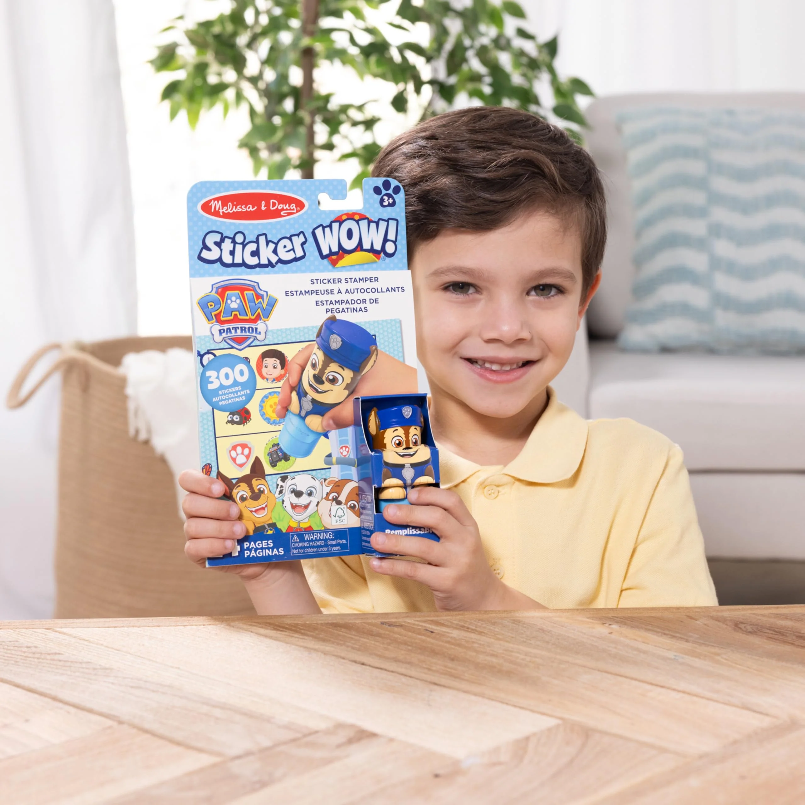 Melissa & Doug Sticker Wow!β’ 24-Page Activity Pad and Sticker Stamper, 300 Stickers, Arts and Crafts Fidget Toy Collectible Character β PAW Patrol Chase - FSC Certified - Image 8