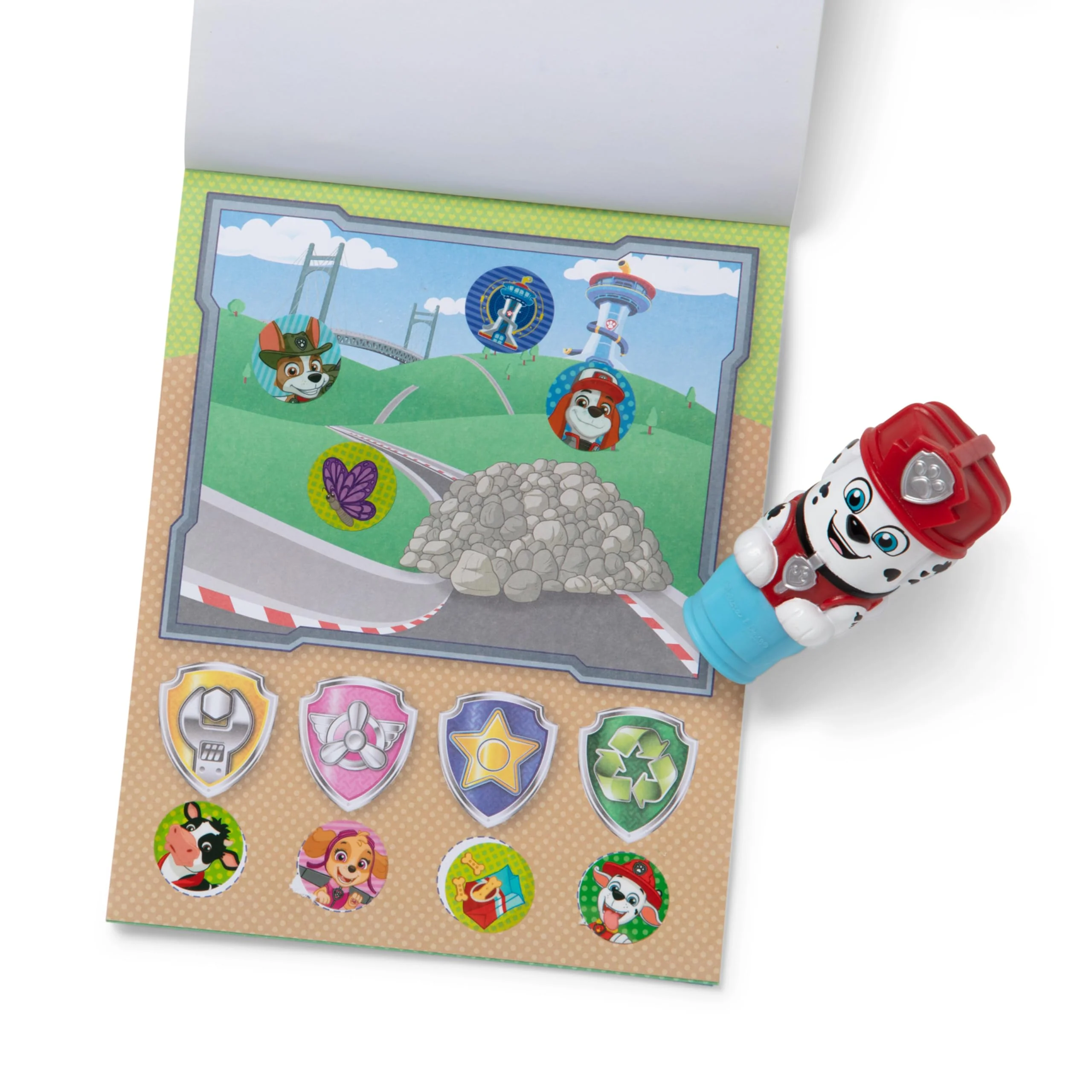 Melissa & Doug Sticker Wow!™ 24-Page Activity Pad and Sticker Stamper, 300 Stickers, Arts and Crafts Fidget Toy Collectible Character – PAW Patrol Marshall - FSC Certified - Image 7