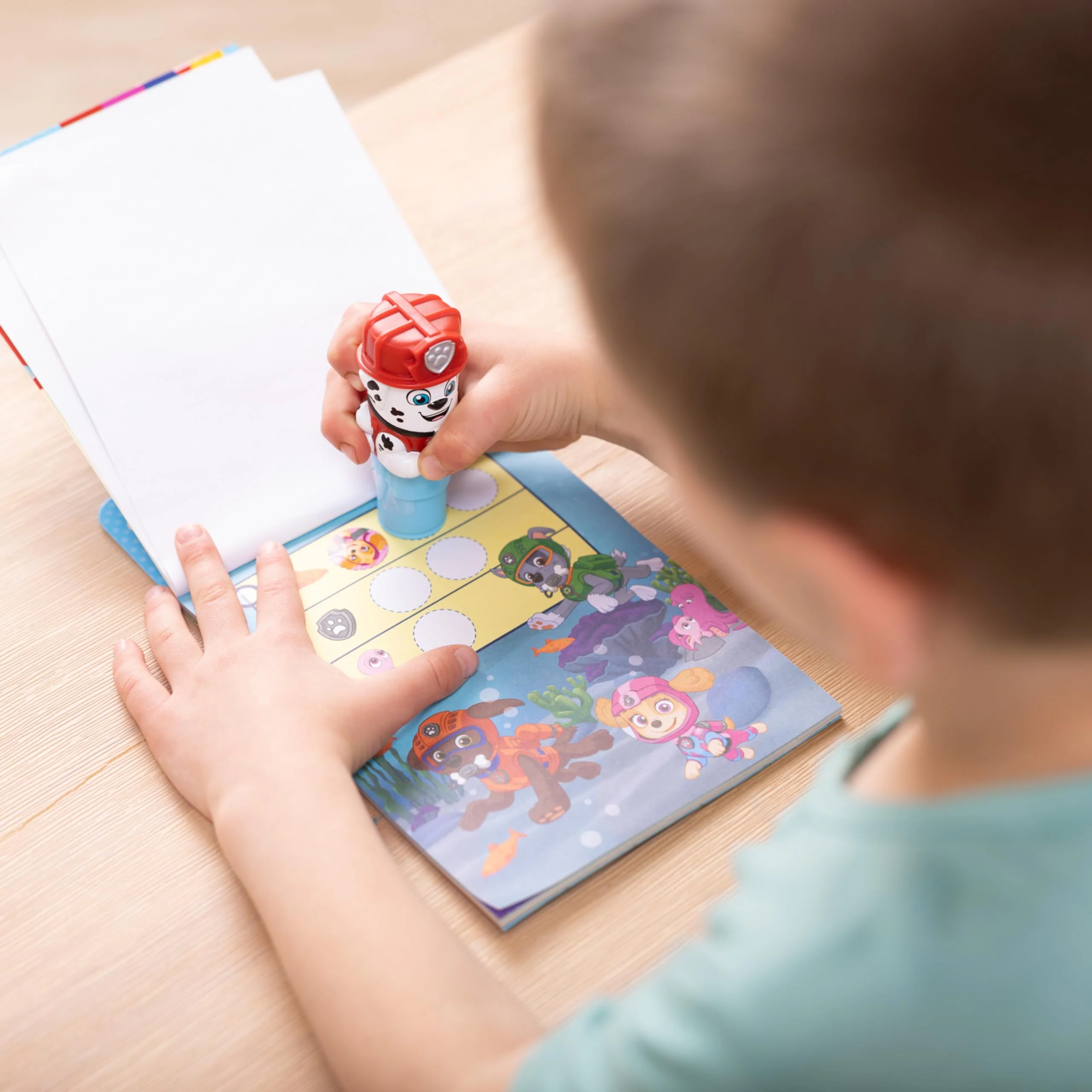 Melissa & Doug Sticker Wow!™ 24-Page Activity Pad and Sticker Stamper, 300 Stickers, Arts and Crafts Fidget Toy Collectible Character – PAW Patrol Marshall - FSC Certified - Image 9
