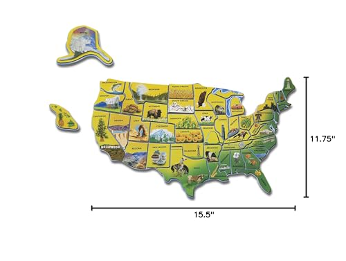 Melissa & Doug USA Map Wooden Puzzle (45 pcs) - Image 3
