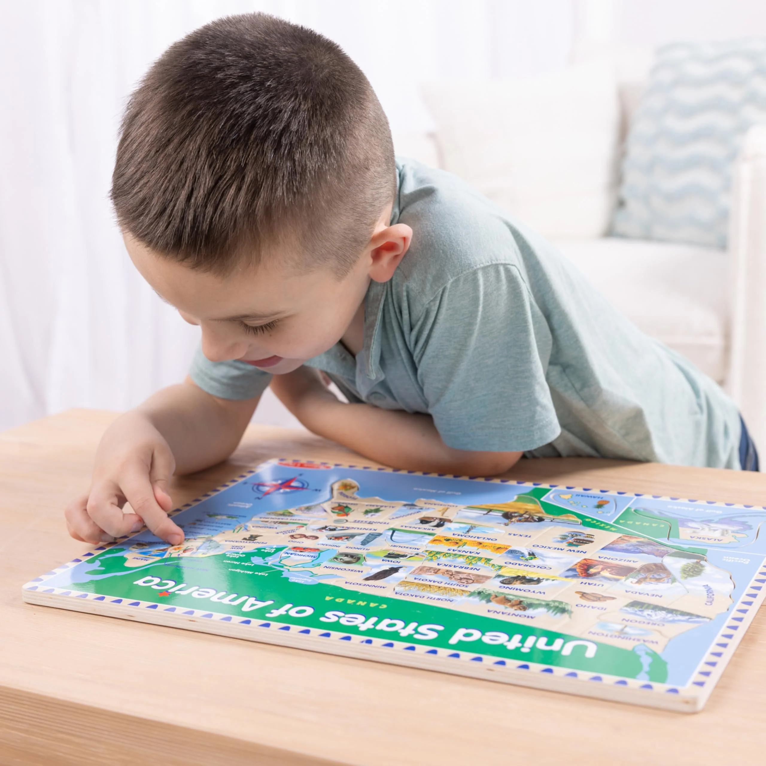 Melissa & Doug USA Map Wooden Puzzle (45 pcs) - Image 8