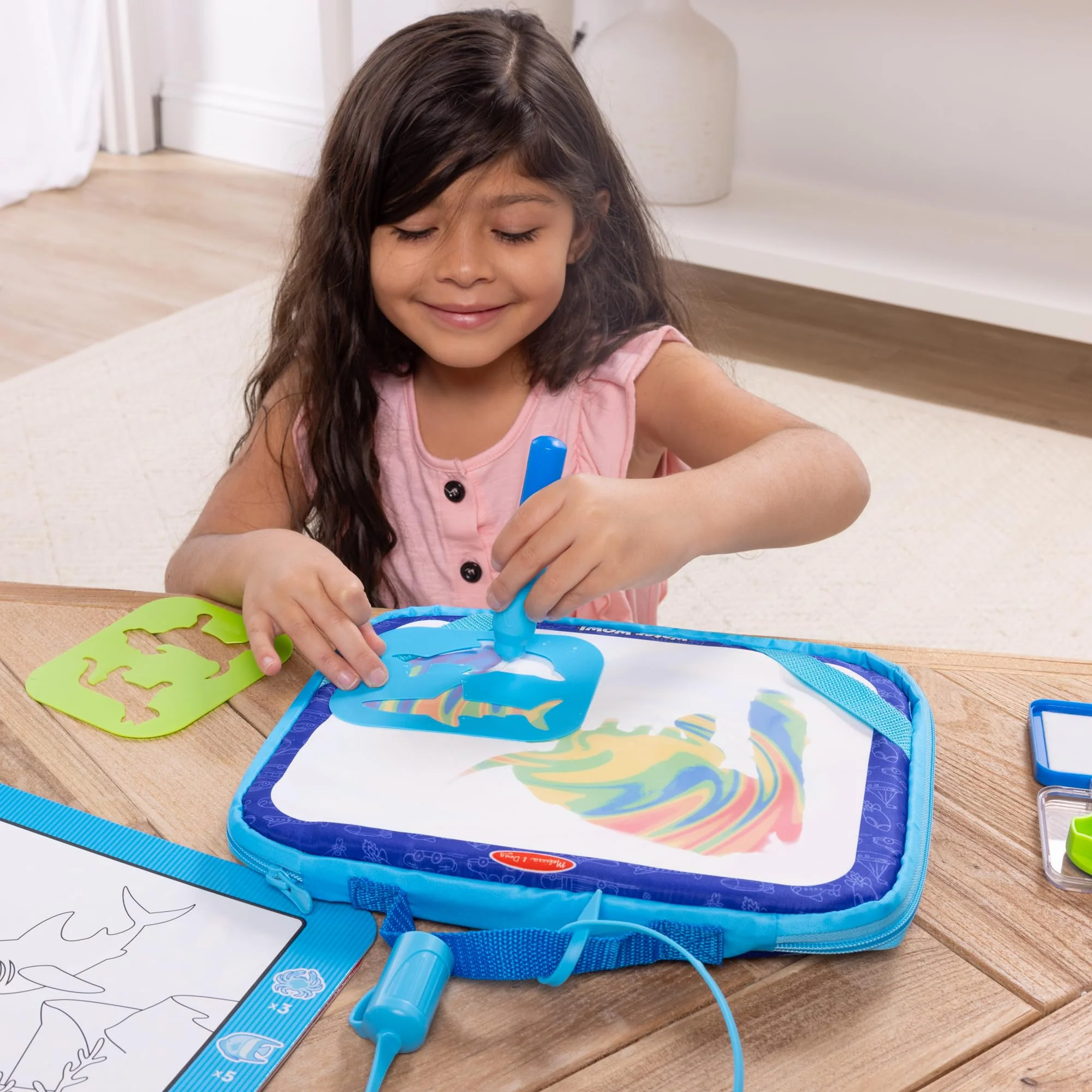 Melissa & Doug Water Wow! Take-Along Reusable Color-Reveal Drawing Set Mess-Free Multi-Activity Pad with Water PenTravel Toy for Toddlers & Kids Ages 3+ - Image 5