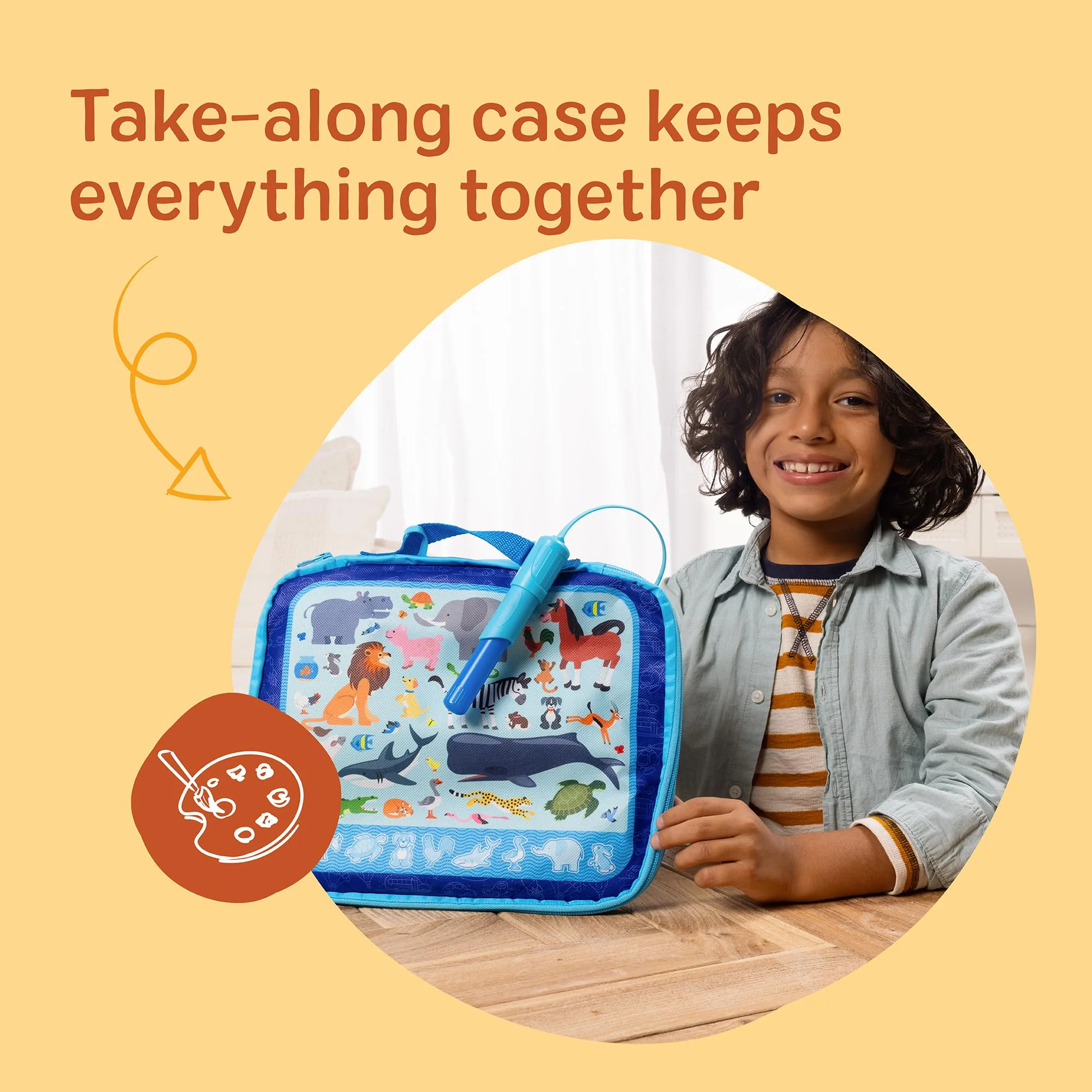 Melissa & Doug Water Wow! Take-Along Reusable Color-Reveal Drawing Set Mess-Free Multi-Activity Pad with Water PenTravel Toy for Toddlers & Kids Ages 3+ - Image 6