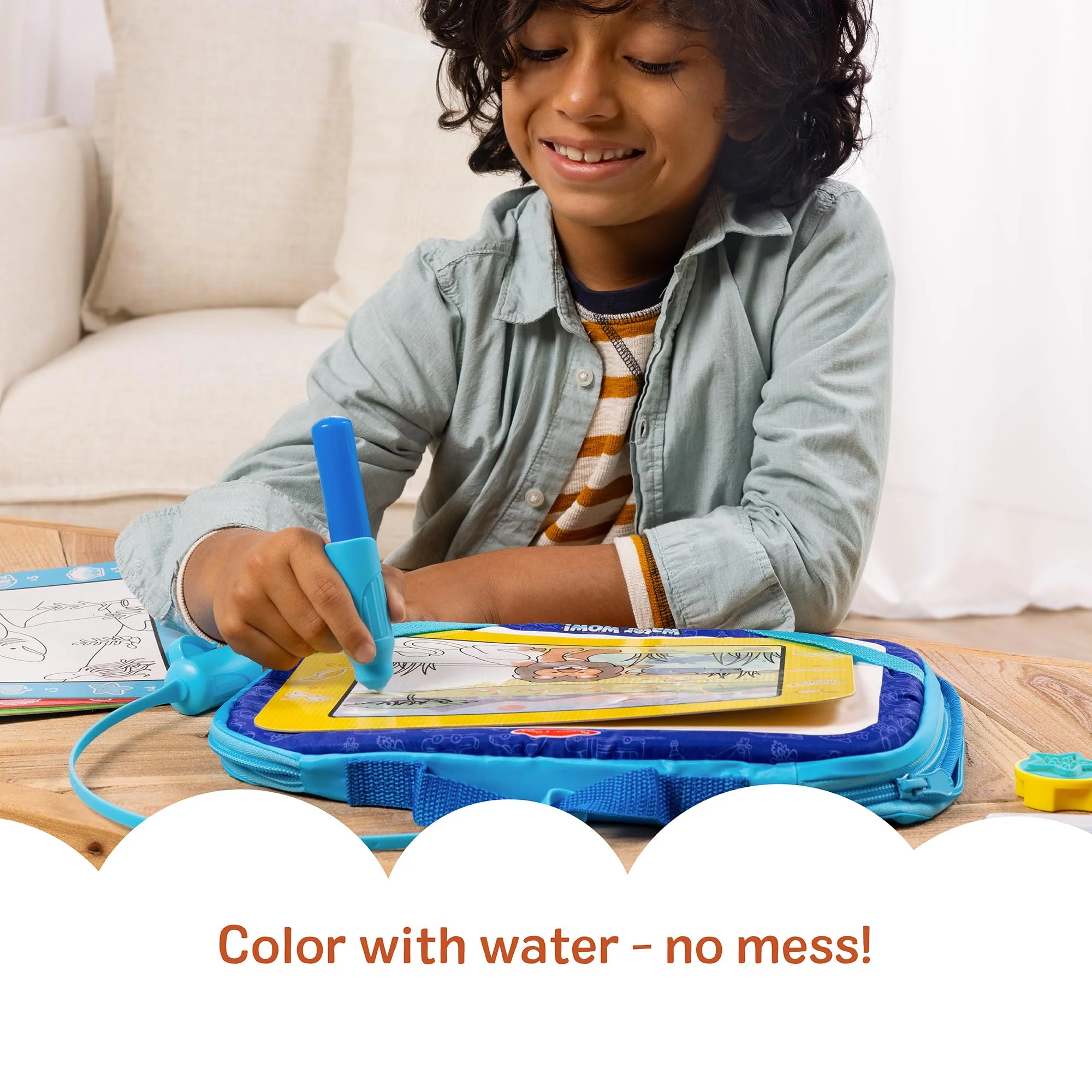Melissa & Doug Water Wow! Take-Along Reusable Color-Reveal Drawing Set Mess-Free Multi-Activity Pad with Water PenTravel Toy for Toddlers & Kids Ages 3+ - Image 9