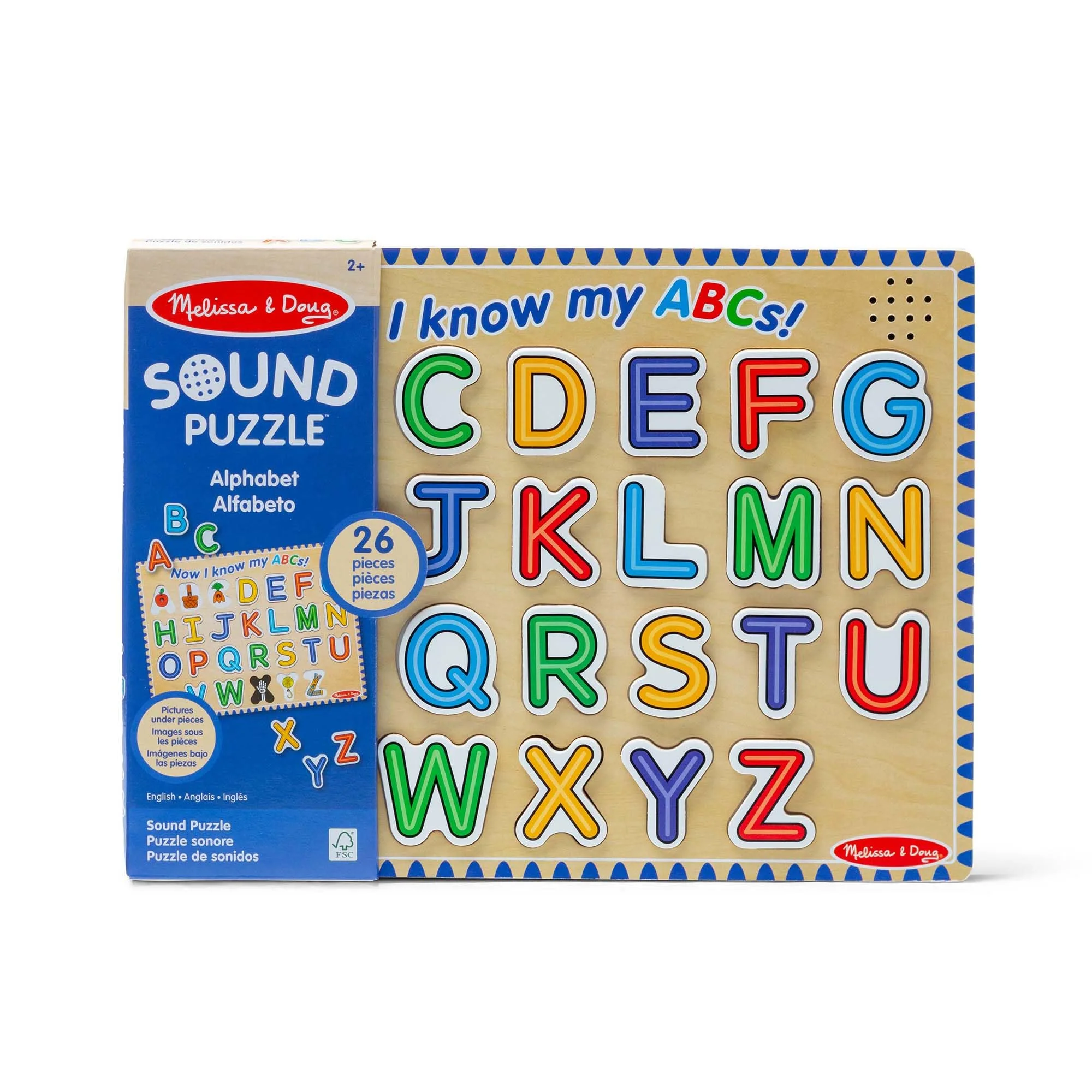 Melissa & Doug Wooden Alphabet Sound Puzzle - Wooden Puzzle with Sound Effects (26 pcs) - FSC Certified - Image 10