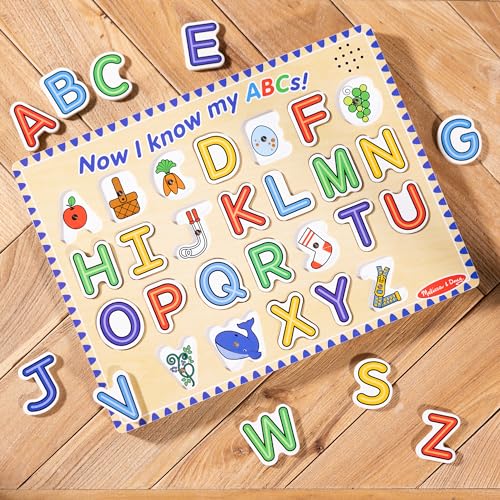 Melissa & Doug Wooden Alphabet Sound Puzzle - Wooden Puzzle with Sound Effects (26 pcs) - FSC Certified - Image 3