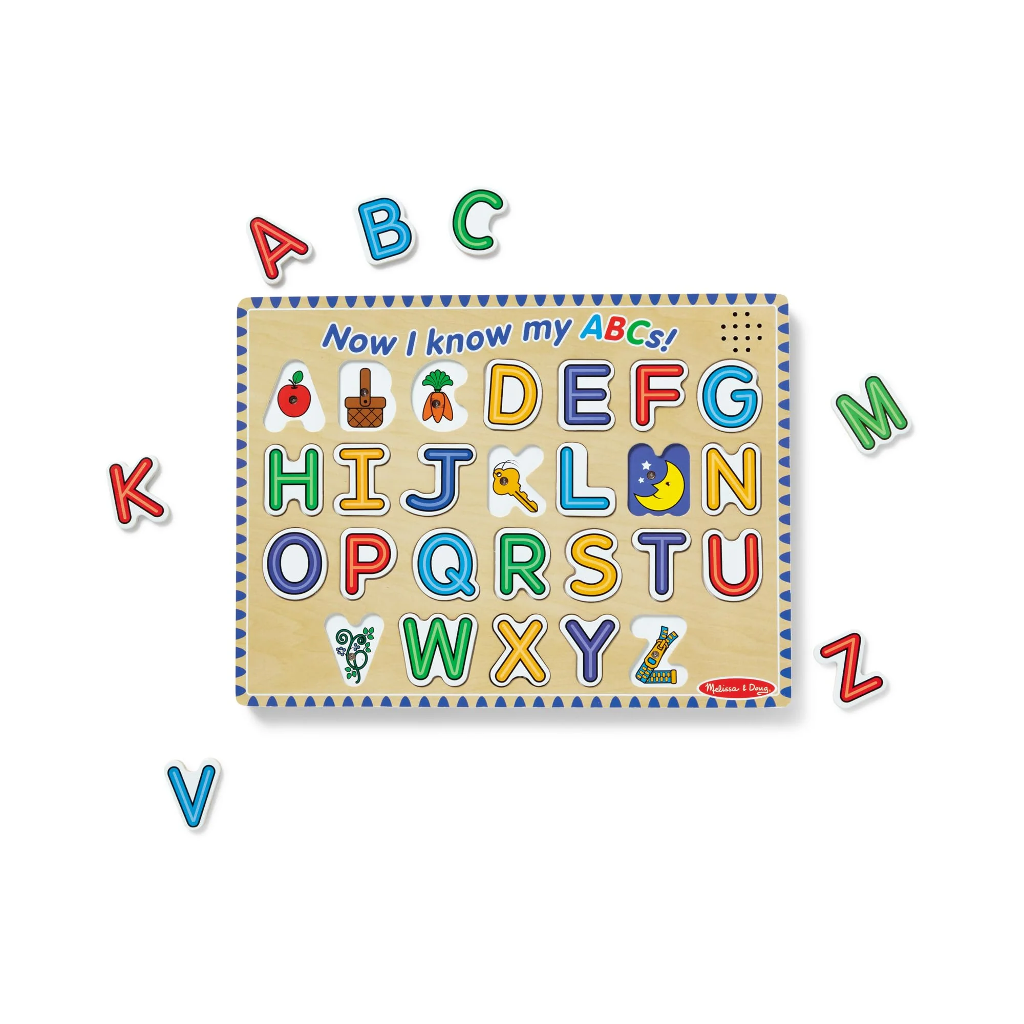 Melissa & Doug Wooden Alphabet Sound Puzzle - Wooden Puzzle with Sound Effects (26 pcs) - FSC Certified - Image 8