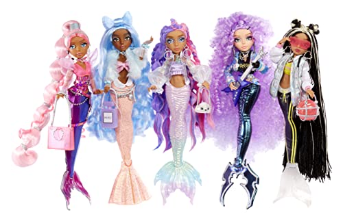 MERMAZE MERMAIDZ Color Change Riviera Mermaid Fashion Doll with Designer Outfit & Accessories, Stylish Hair & Sculpted Tail, Poseable, Toy Gift Girls Boys Collectors Ages 4 5 6 7 8 to 12+, 580812 - Image 10