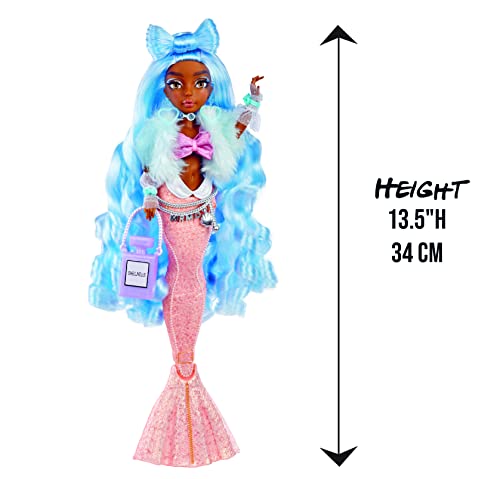 MERMAZE MERMAIDZ Color Change Shellnelle Mermaid Fashion Doll with Designer Outfit & Accessories - Image 14