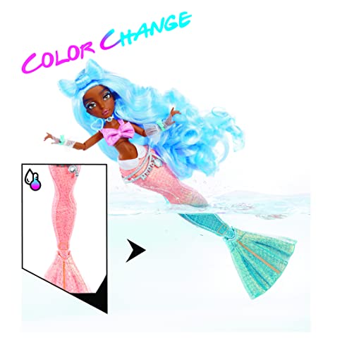 MERMAZE MERMAIDZ Color Change Shellnelle Mermaid Fashion Doll with Designer Outfit & Accessories - Image 15