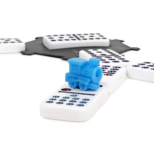 Mexican Train Dominoes Game in Aluminum Carry Case, for Families and Kids Ages 8 and up - Image 2