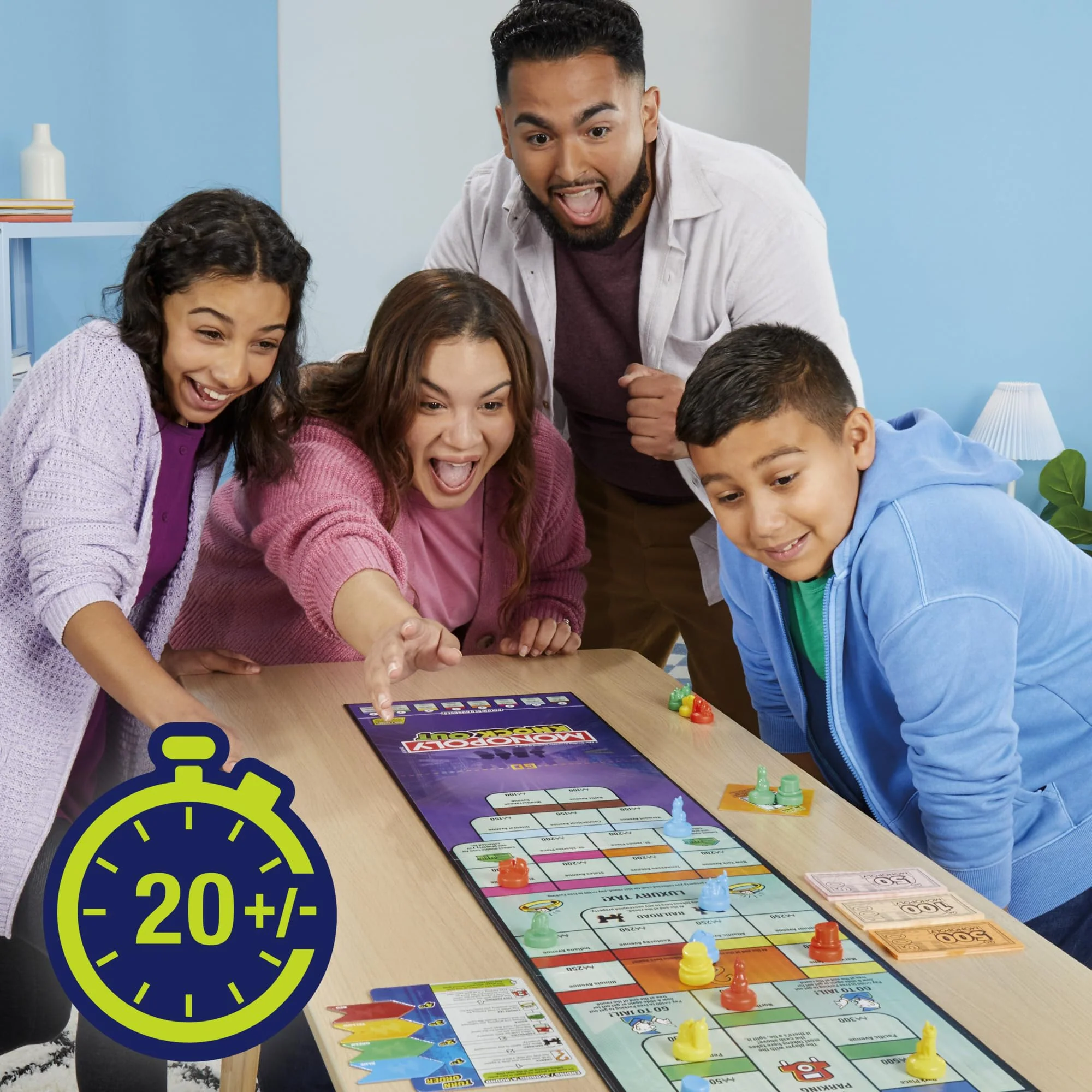 Monopoly Knockout Family Party Game for Kids, Teens, and Adults | Ages 8 and Up | 2-8 Players | 20 Mins. Average | Quick-Playing Board Games - Image 13