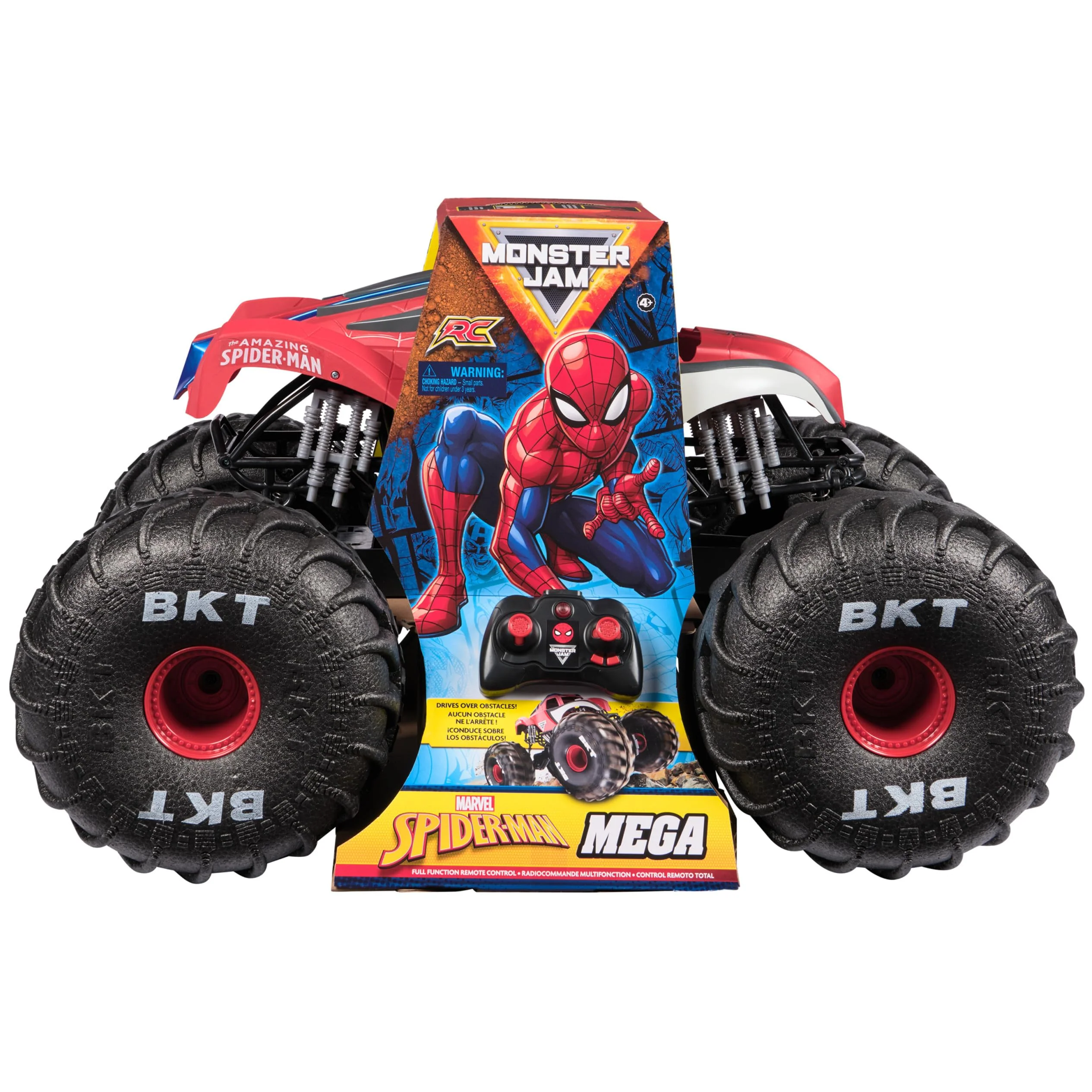 Monster Jam Marvel Mega Spider-Man RC Monster Truck, All-Terrain, Over 2 Feet Long, 1:6 Scale, Super Hero Kids Toys for Boys and Girls Ages 4 and Up - Image 8