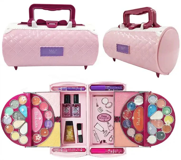 My First Princess Make Up Kit with carry foldable case, Kids Makeup Set Washable Makeup For Girls - Image 4
