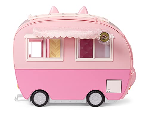 Na Na Na Surprise Kitty-Cat Camper Playset, Pink Toy Car Vehicle for Fashion Dolls with Cat Ears & Tail, Opens to 3 Feet Wide for 360 Play, 7 Areas, Accessories - Image 11