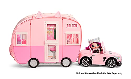Na Na Na Surprise Kitty-Cat Camper Playset, Pink Toy Car Vehicle for Fashion Dolls with Cat Ears & Tail, Opens to 3 Feet Wide for 360 Play, 7 Areas, Accessories - Image 17