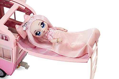 Na Na Na Surprise Kitty-Cat Camper Playset, Pink Toy Car Vehicle for Fashion Dolls with Cat Ears & Tail, Opens to 3 Feet Wide for 360 Play, 7 Areas, Accessories - Image 3