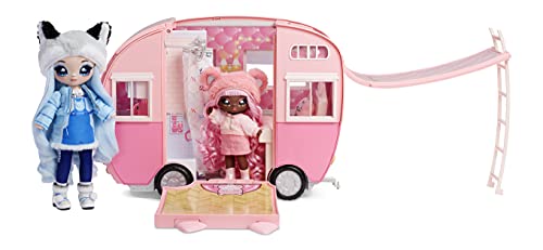 Na Na Na Surprise Kitty-Cat Camper Playset, Pink Toy Car Vehicle for Fashion Dolls with Cat Ears & Tail, Opens to 3 Feet Wide for 360 Play, 7 Areas, Accessories - Image 5