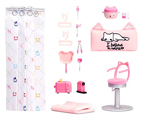 Na Na Na Surprise Kitty-Cat Camper Playset, Pink Toy Car Vehicle for Fashion Dolls with Cat Ears & Tail, Opens to 3 Feet Wide for 360 Play, 7 Areas, Accessories - Image 7