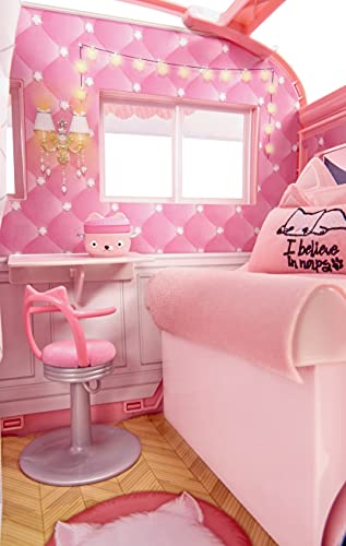 Na Na Na Surprise Kitty-Cat Camper Playset, Pink Toy Car Vehicle for Fashion Dolls with Cat Ears & Tail, Opens to 3 Feet Wide for 360 Play, 7 Areas, Accessories - Image 8