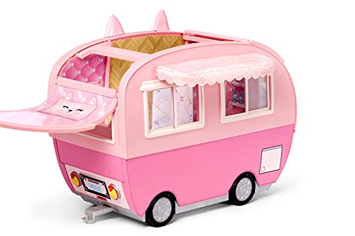 Na Na Na Surprise Kitty-Cat Camper Playset, Pink Toy Car Vehicle for Fashion Dolls with Cat Ears & Tail, Opens to 3 Feet Wide for 360 Play, 7 Areas, Accessories - Image 9