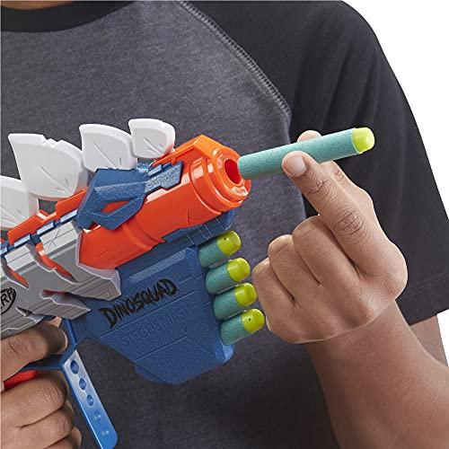 NERF DinoSquad Stegosmash Dart Blaster, 4-Dart Storage, Pull-Back Priming Handle - Image 3