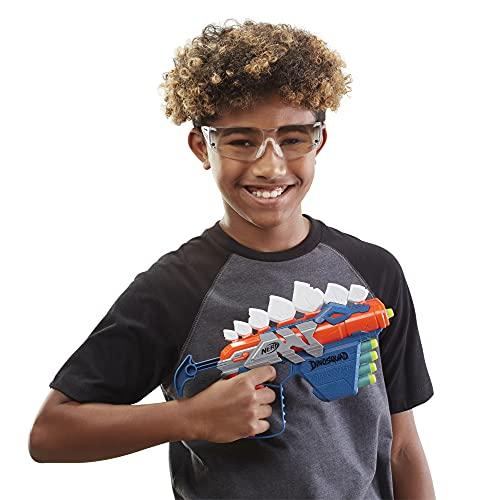 NERF DinoSquad Stegosmash Dart Blaster, 4-Dart Storage, Pull-Back Priming Handle - Image 4