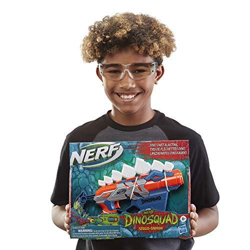 NERF DinoSquad Stegosmash Dart Blaster, 4-Dart Storage, Pull-Back Priming Handle - Image 6
