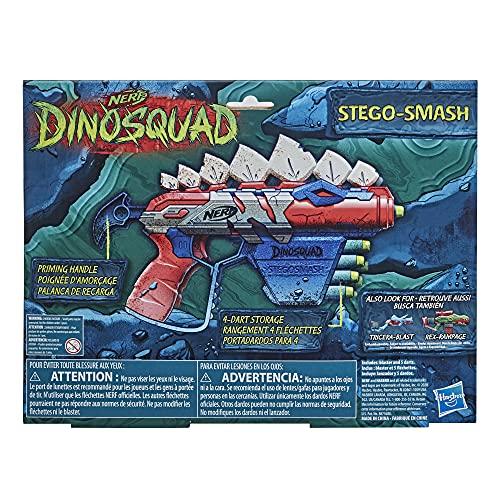 NERF DinoSquad Stegosmash Dart Blaster, 4-Dart Storage, Pull-Back Priming Handle - Image 9