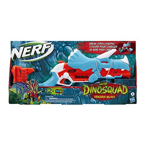 NERF DinoSquad Tricera-Blast Dart Blaster, Break-Open 3-Dart Loading, 12 Official Darts - Image 7