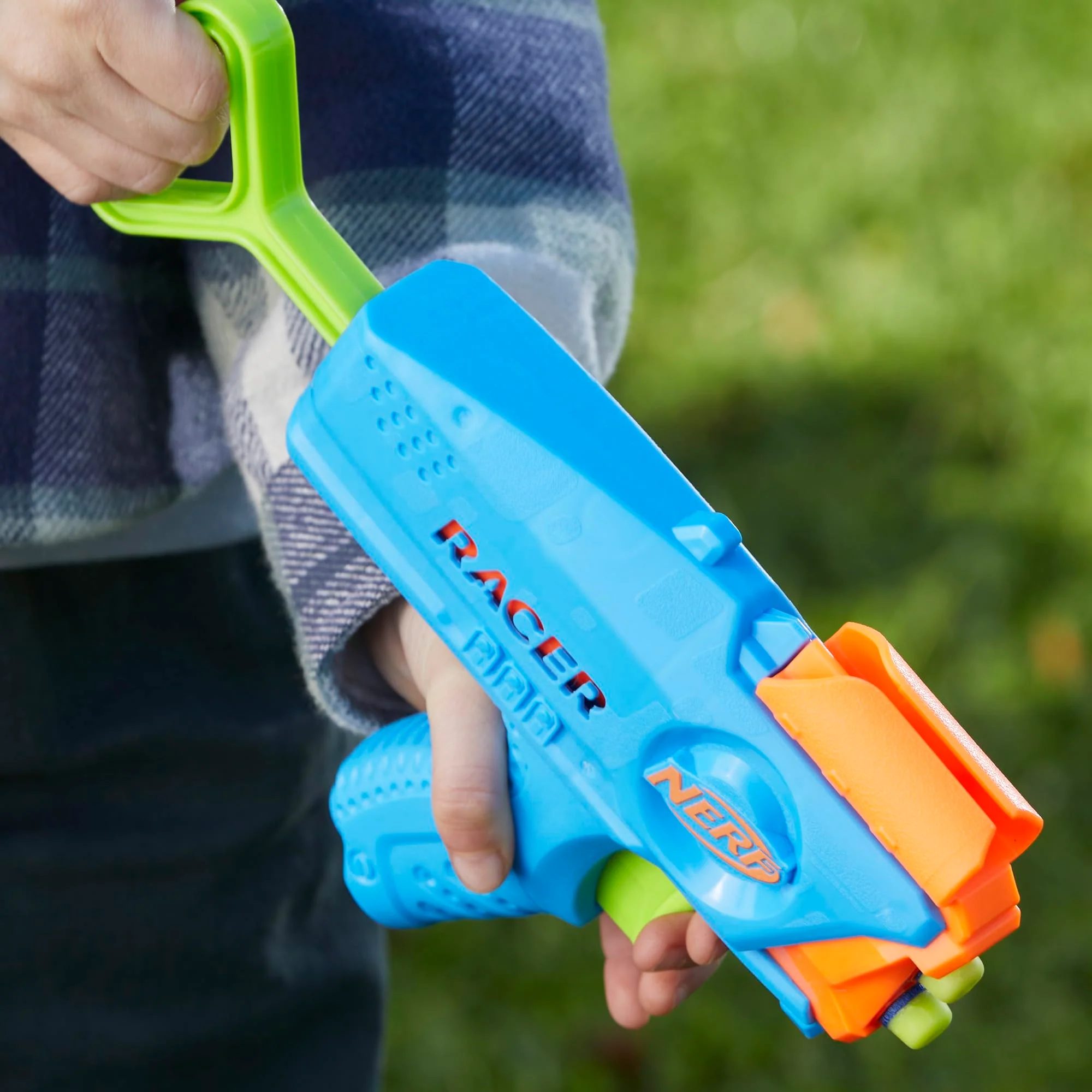 NERF Elite Junior Racer Easy Play Dart Blaster, 4 Nerf Elite Darts, Nerf Blaster Outdoor Toys for 6 Year Old Boys & Girls & Up - Image 12
