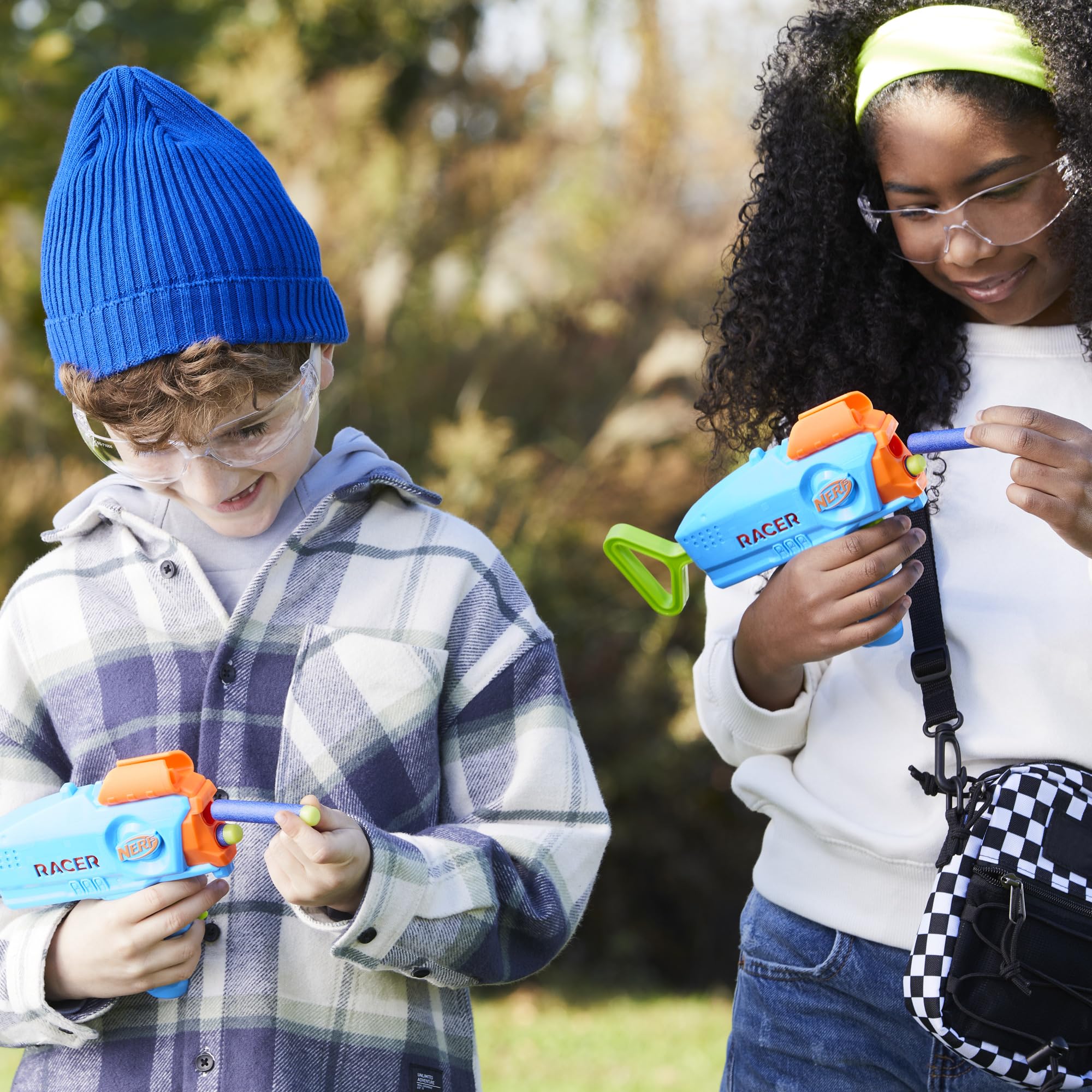 NERF Elite Junior Racer Easy Play Dart Blaster, 4 Nerf Elite Darts, Nerf Blaster Outdoor Toys for 6 Year Old Boys & Girls & Up - Image 7